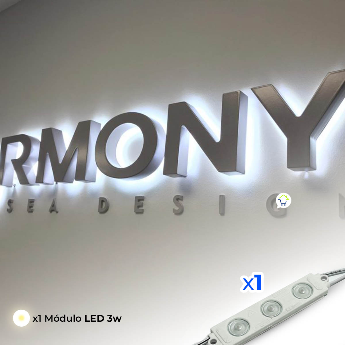 Modulo 3 LED Corrugado MDLED3